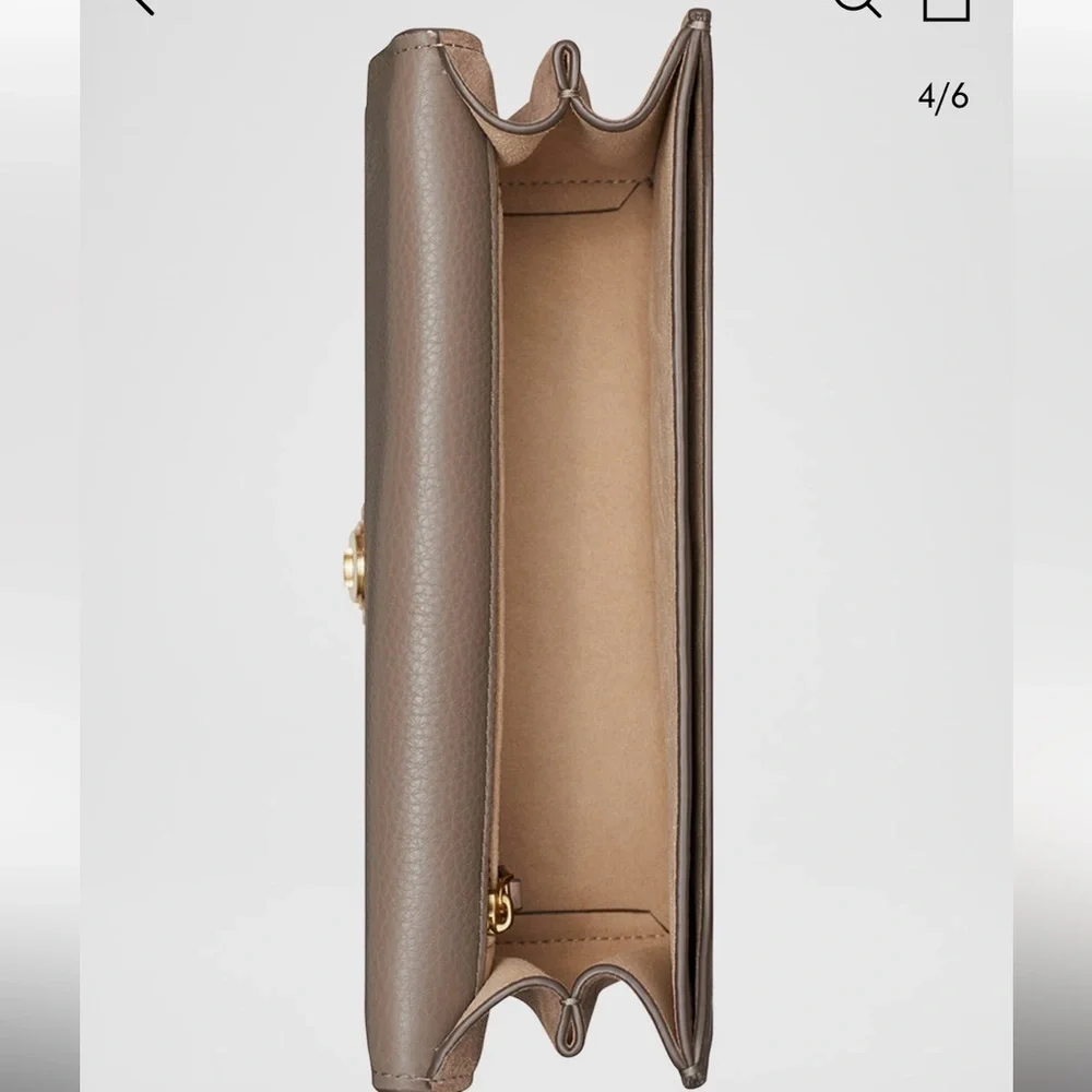 New Tory Burch Miller Pebbled Leather Shoulder Bag